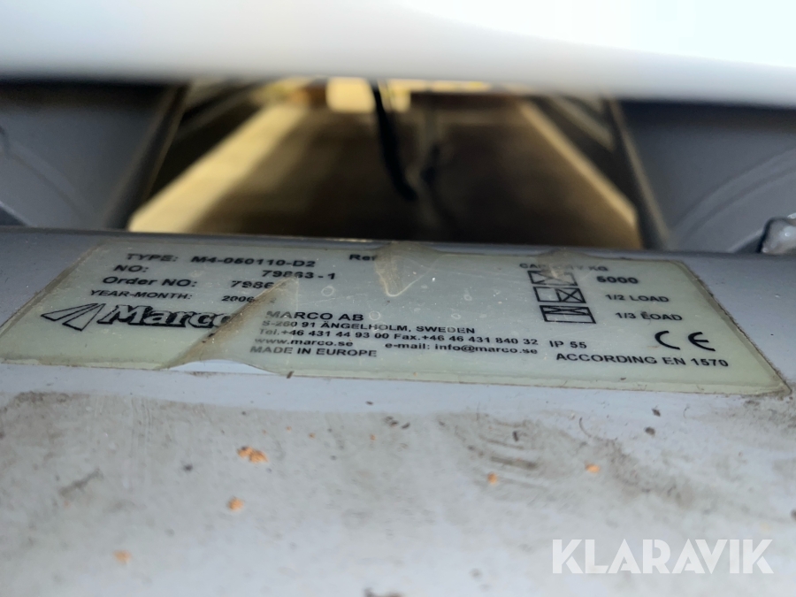 Lyftbord Marco M4-0501 10-D2 5000 kg