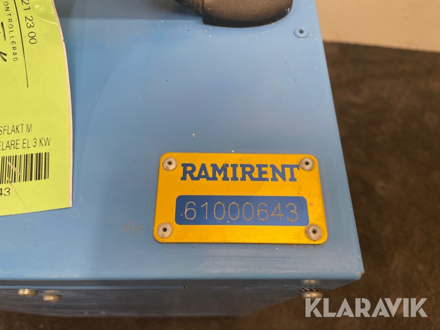 Varmluftsfläkt El-Björn TF 3 EL