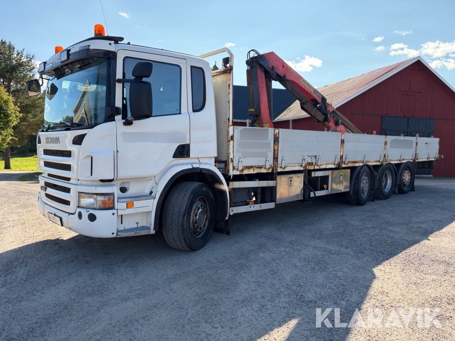 Kranbil Scania P420 LB 8x2/4HNB med Palfingerkran