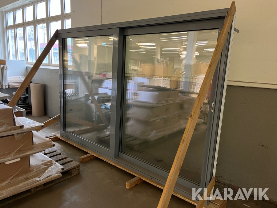 Skjutparti Schüco glas/aluminium