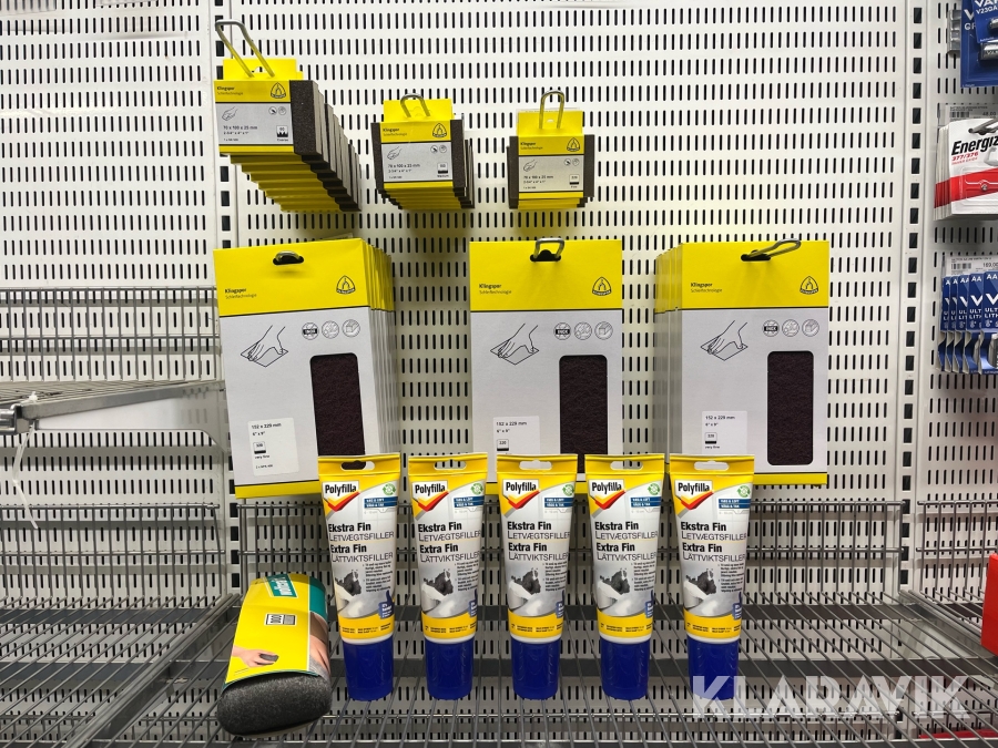 Parti med slipartiklar Klingspor, Polyfilla