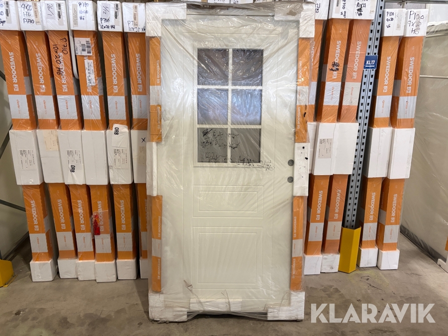Ytterdörr Swedoor Clever-line besl 10 p710 vänster cotswold glas