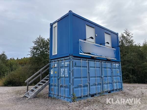 Bostad-& förrådscontainer med öppningsbar sida 20fot