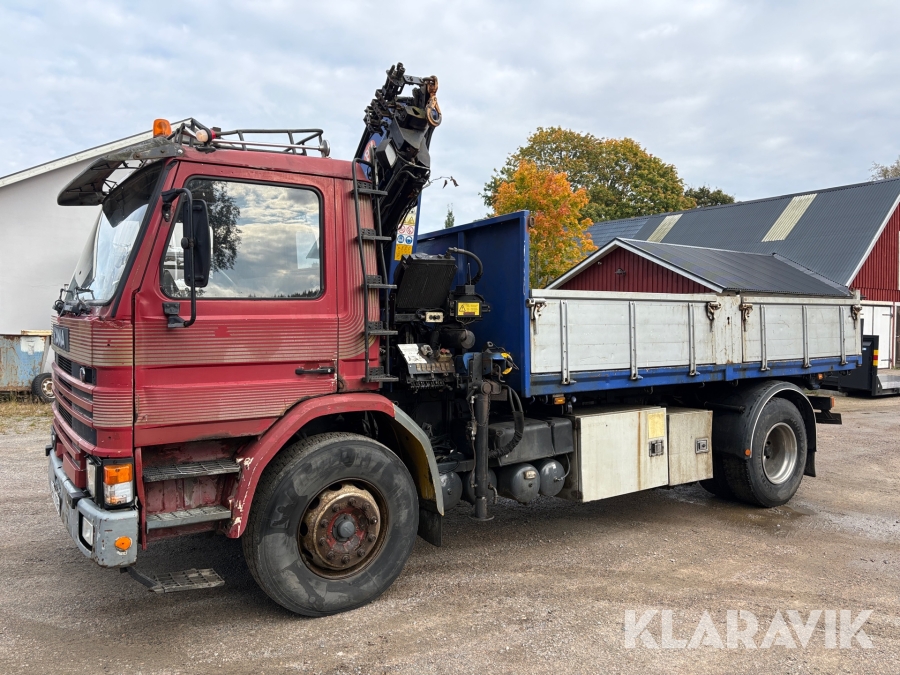 Kranbil med tipp Scania P92H 4X2