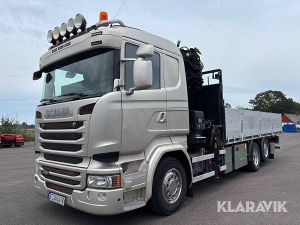Kranbil Scania R410 med Hiab kran ePTO