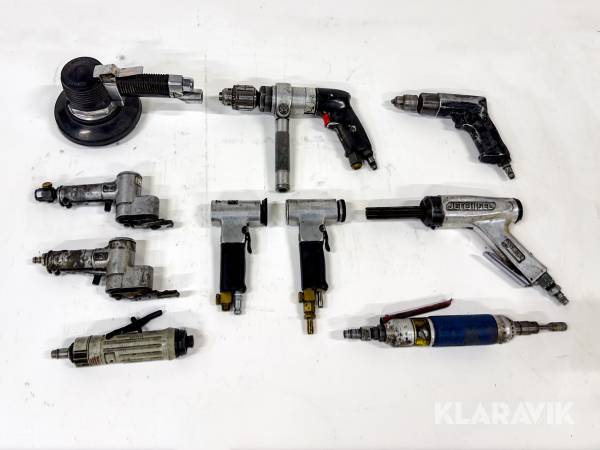Parti med pneumatiska handverktyg 10 st 