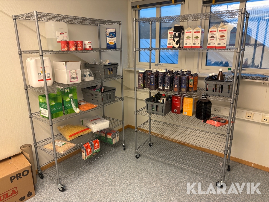 Hyllor på hjul 2st