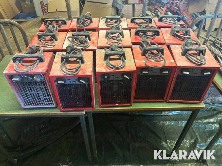 Diverse Byggfläktar/värmefläktar 2kW 15st