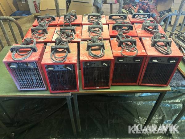 Diverse Byggfläktar/värmefläktar 2kW 15st