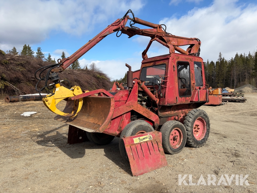 Skotare Bamse med spetsplog och transportvagn