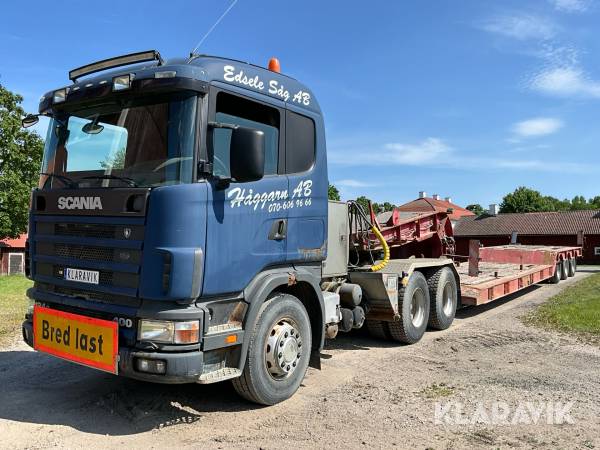 Maskintrailerekipage Scania R 124 A-traktor
