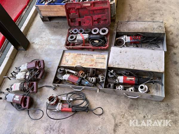 Pall med diverse gängmaskiner och Ridgid, Rems Mfl