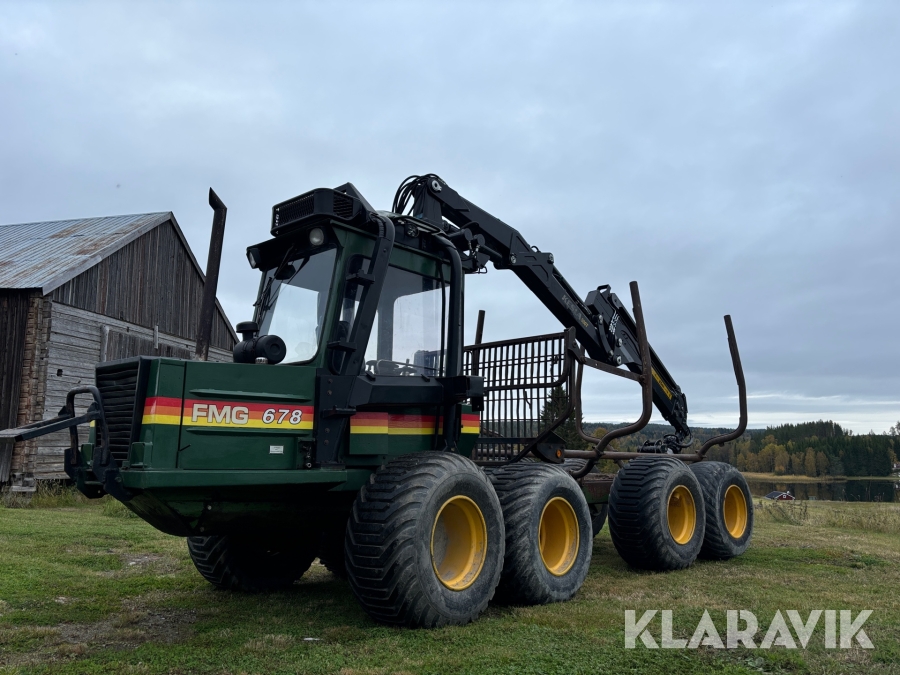 Skotare Mini Bruunett 678 F med ny kran & renoverad motor