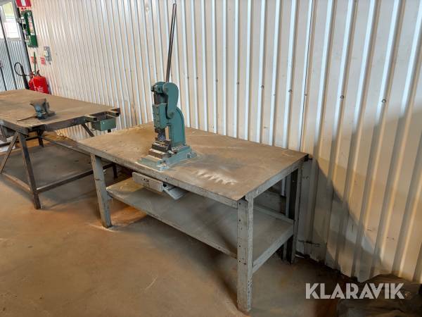 Arbetsbänk med gejdersax