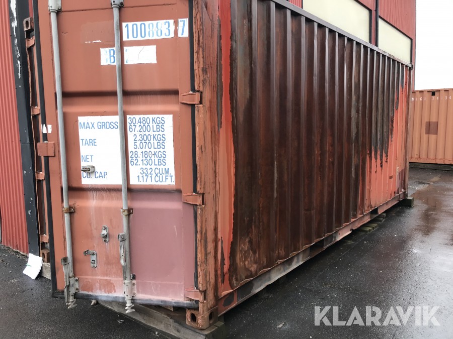 Klaravik Auktioner | Container med däckställage