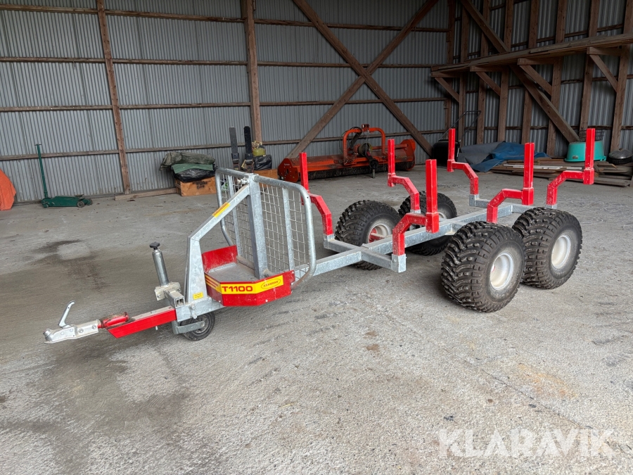 Timmervagn för ATV Kranman T1100
