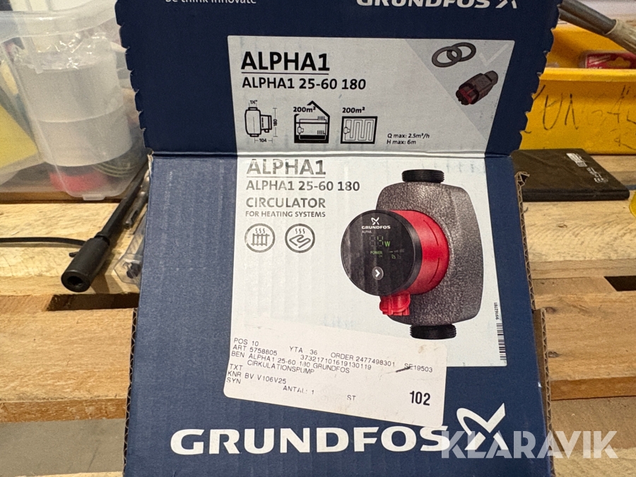 Cirkulationspump Grundfos Alpha1 25-60