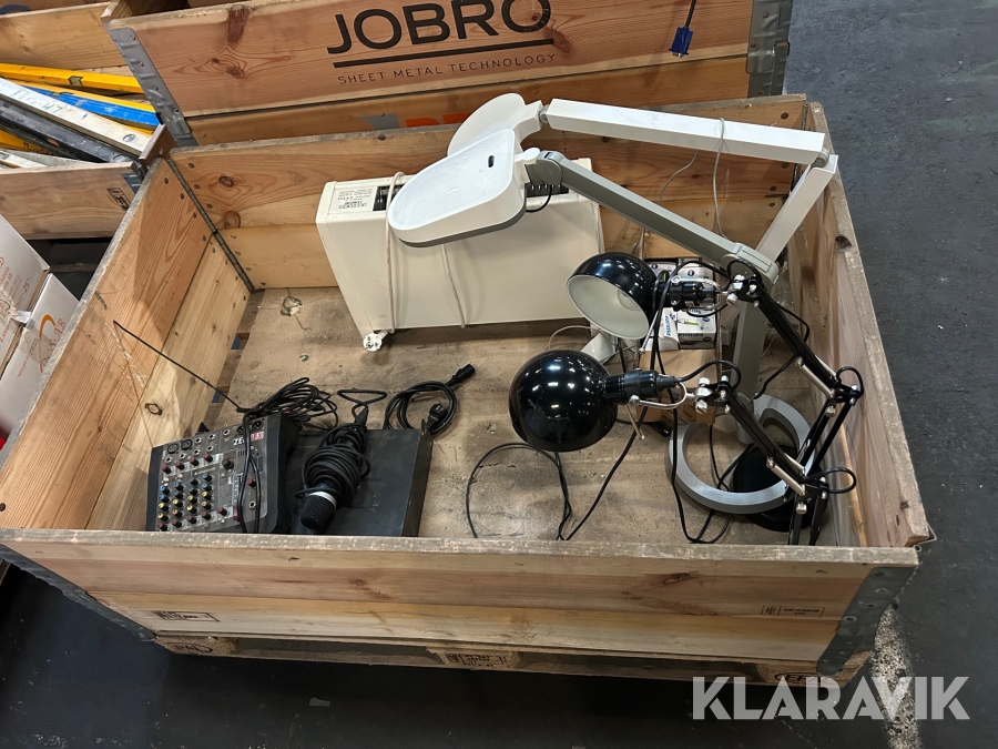 Mixerbord, lampor & element