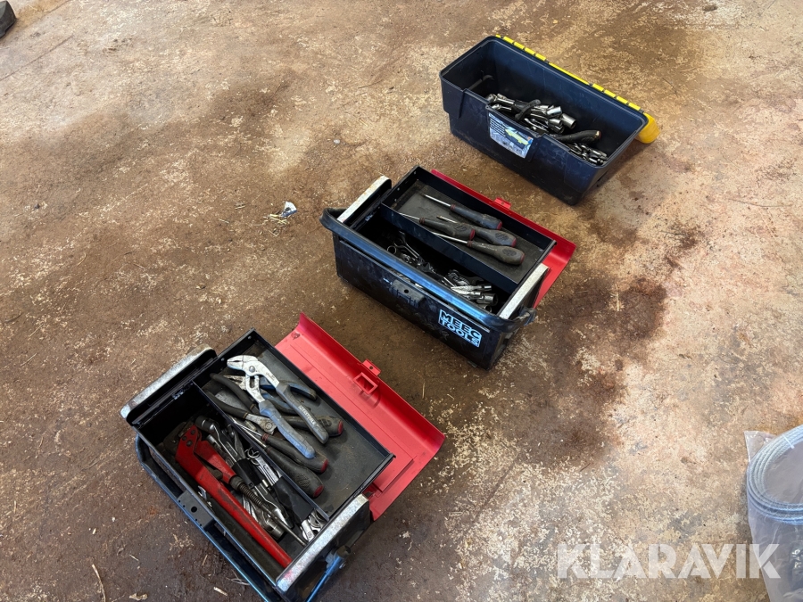 Verktygslådor 3st med verktyg