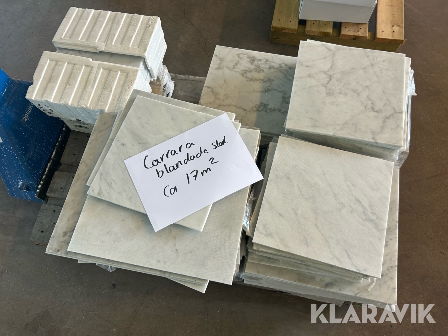 Blandad pall med marmor 17 m2