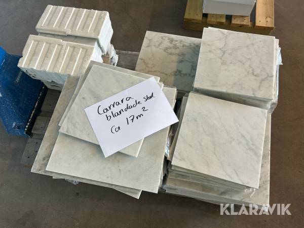 Blandad pall med marmor 17 m2