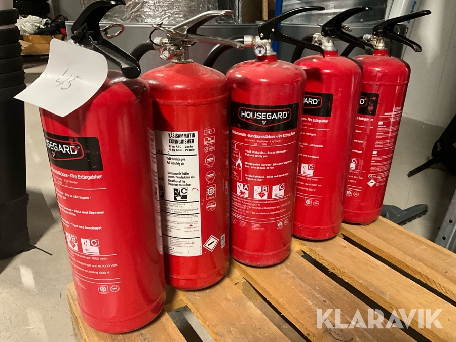 Brandsläckare 5st 6kg pulver