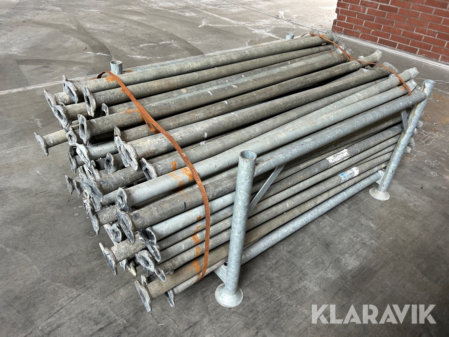 Ställningsrör 1,55 m 100 st galvade