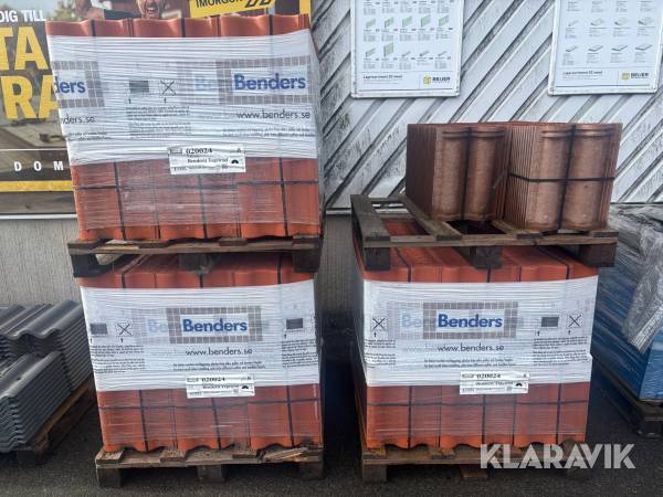 Takpannor Palema Benderit tegelröd 800st