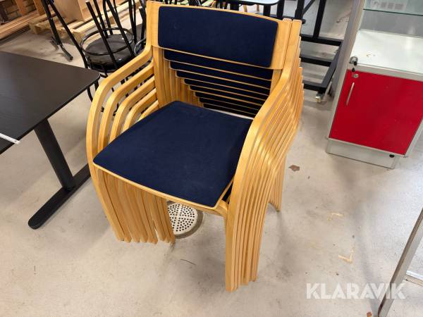 Stapelbara stolar 9 st
