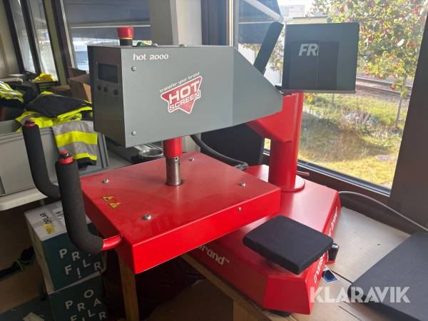 Transferpress HotScreen Hot 2000 med kompressor