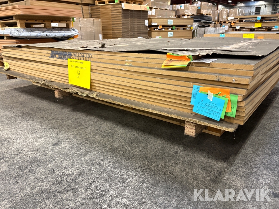 MDF Svart Melamin 2880x2070x25 - 12st