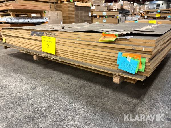 MDF Svart Melamin 2880x2070x25 - 12st