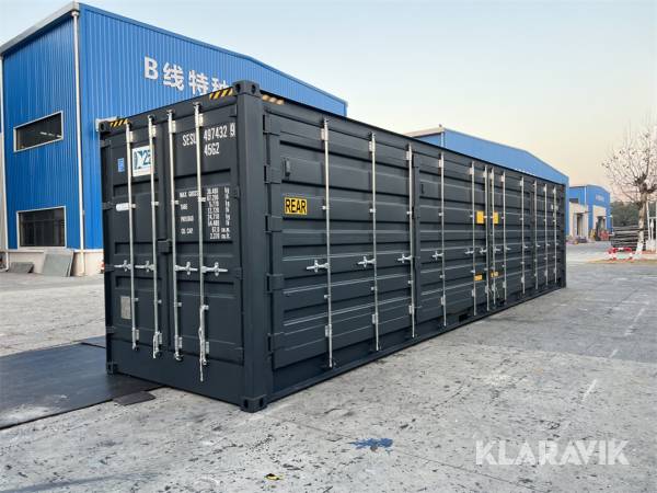 Container 40 fot med öppningsbar långsida