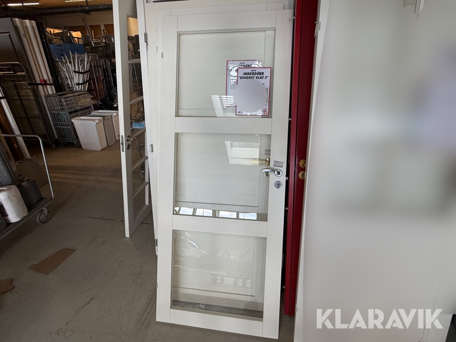Innerdörr Safco Kvadrat glas 3 9x21