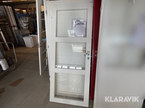 Innerdörr Safco Kvadrat glas 3 9x21