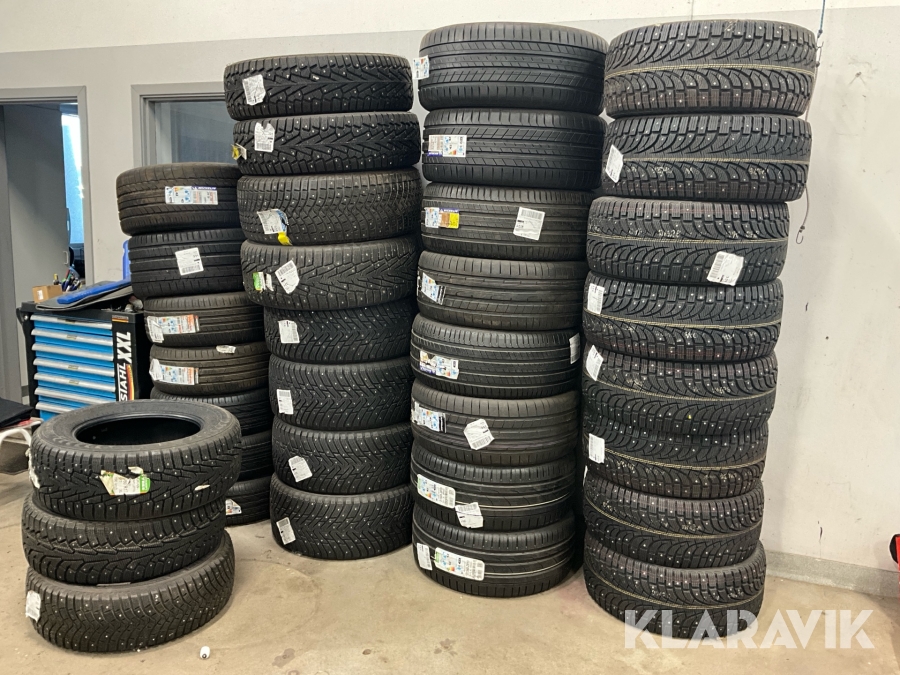 Däck Pirelli, Michelin, Nokian Tyres, Dunlop, Hankook, Bridgestone 34 st sommar- och vinterdäck
