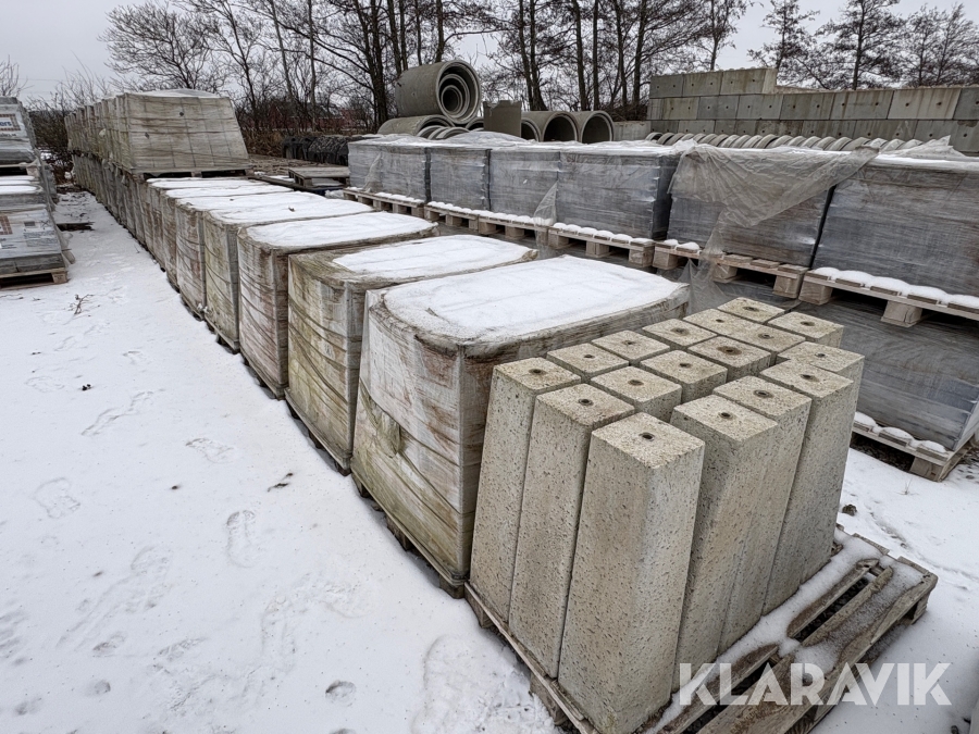 Betongplintar Benders 700mm M2 ,5 pallar a 24st med stolpskor