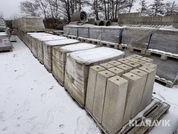 Betongplintar Benders 700mm M2 ,5 pallar a 24st med stolpskor