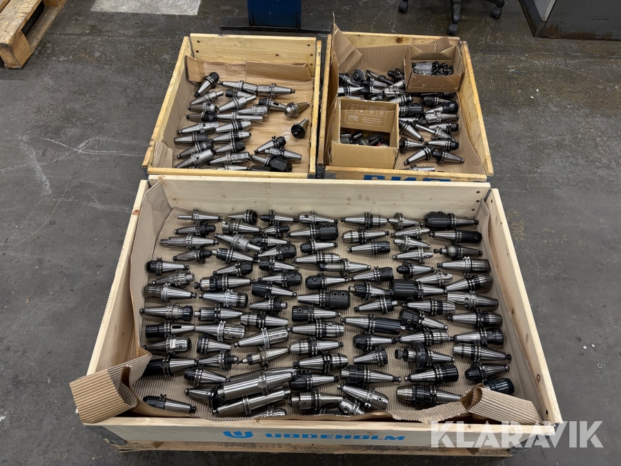 153st Verktygskonor SK40 med ER- och hydraulhylsor