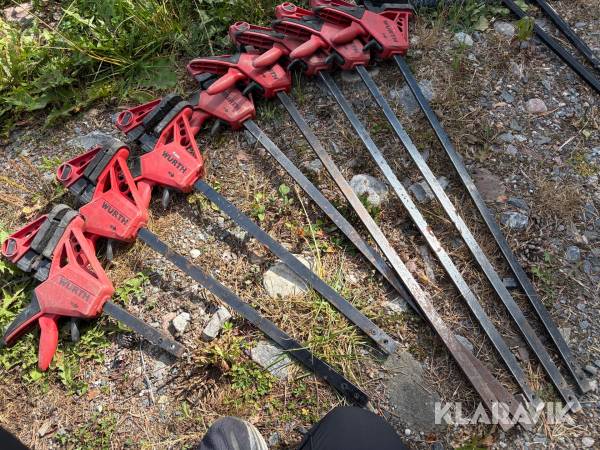 Tvingar i olika storlekar Wurth 8 st 