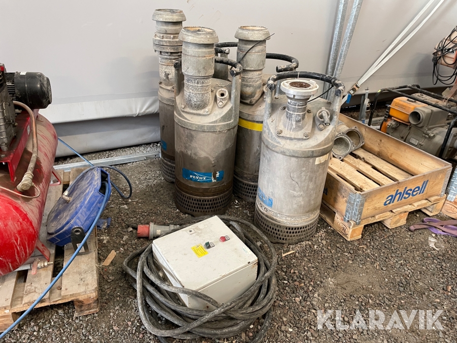 Paket med dränkpumpar Flygt 18kW 6st