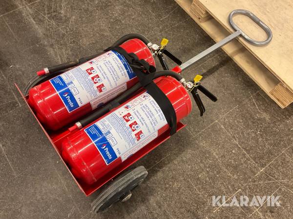 Brandsläckarvagn Housegard Pulver med handskar och brandfilt