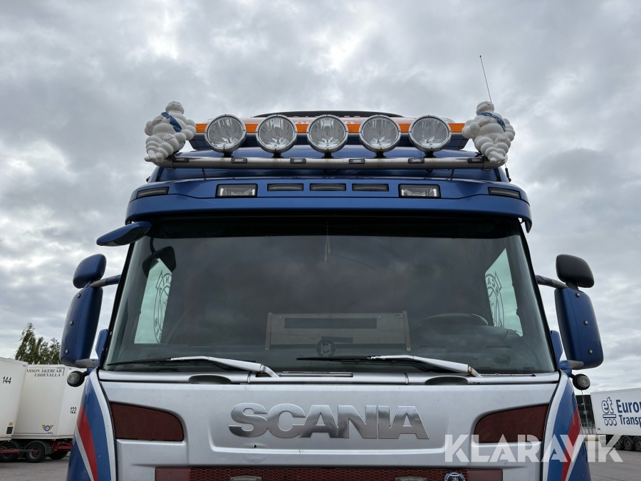 Lastbil Scania R580 med öppningsbar sida & bakgavellyft