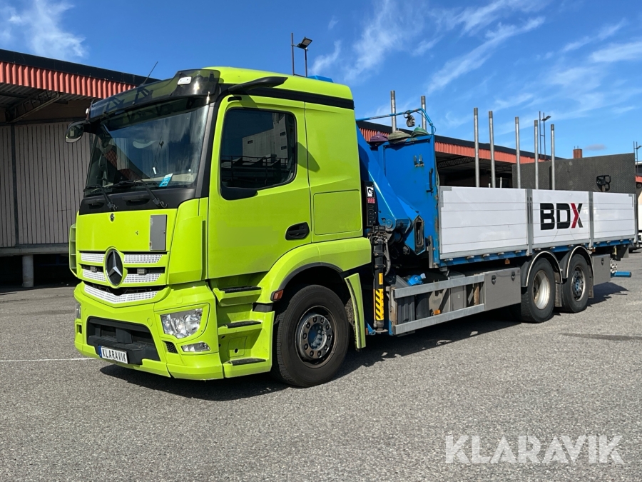 Kranbil Mercedes-Bens Actros med kran HIAB X-Hipro 192 E5