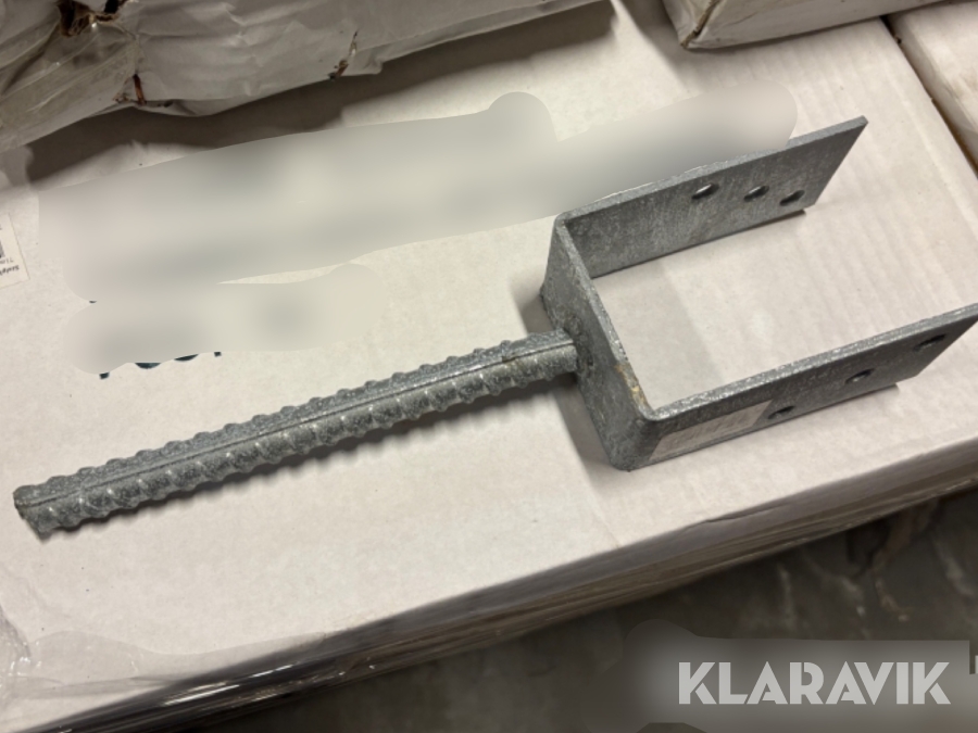 Stolpsko för ingjutning U-form 96x60x120x4.0x16x200mm 200st