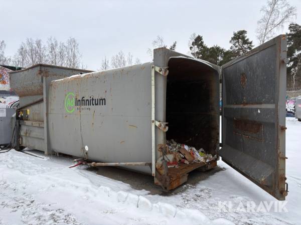 Komprimator 20 kubik Husmann SPB 20 SEL-E på lastväxlarram