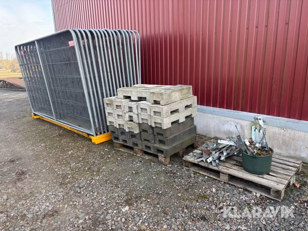 Byggstängsel Demex 3,45x2,00m - Totalt 30st med tillbehör