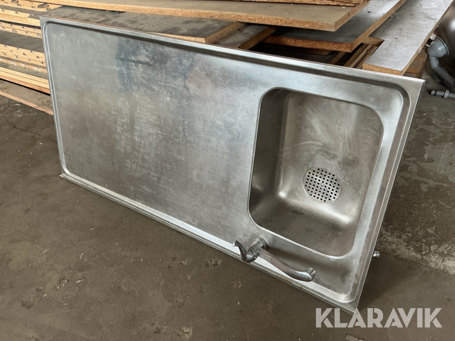 Rostfri diskbänk 1200x600mm
