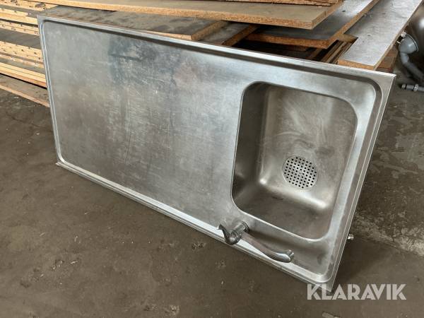 Rostfri diskbänk 1200x600mm