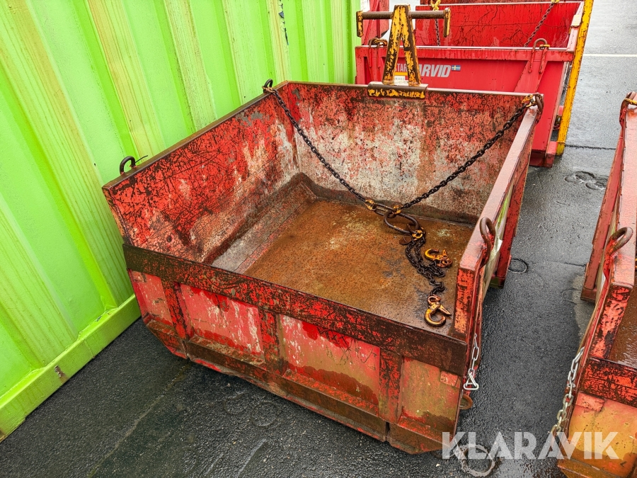 Materialbask Starke Arvid 1500 Kg/1100 Liter kedjetömmande med kroktorn